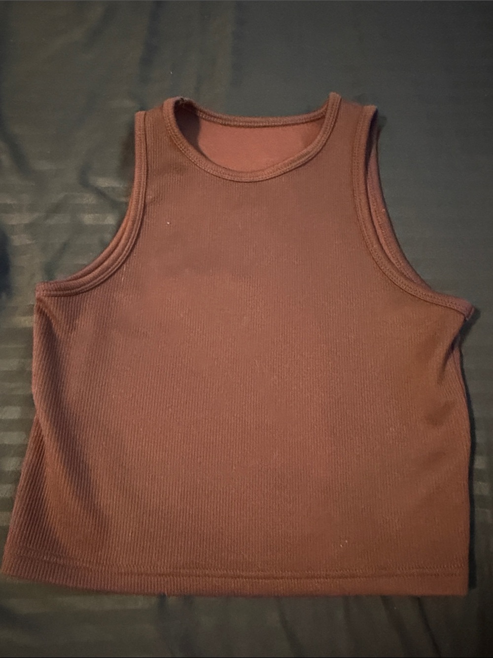 Women's Sleeveless Ribbed Tank Sweater - Brown